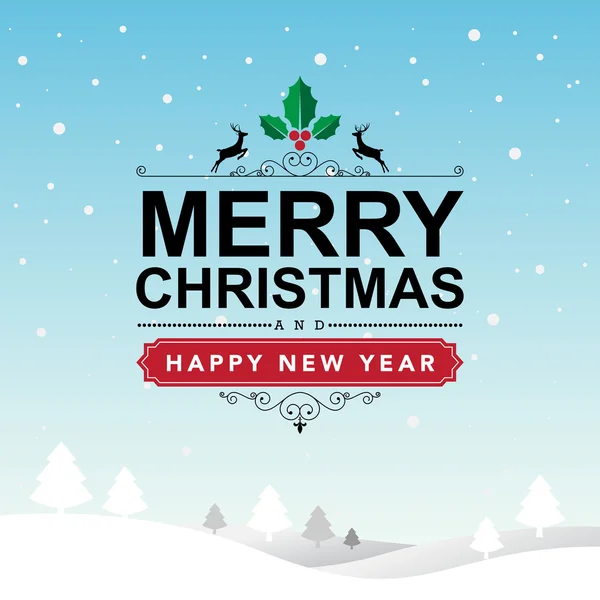 Merry Christmas and Happy New Year — Stock Vector