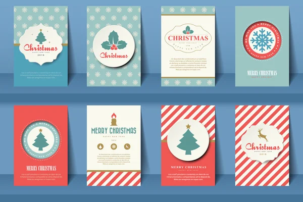 Verzameling van Kerstmis brochures — Stockvector