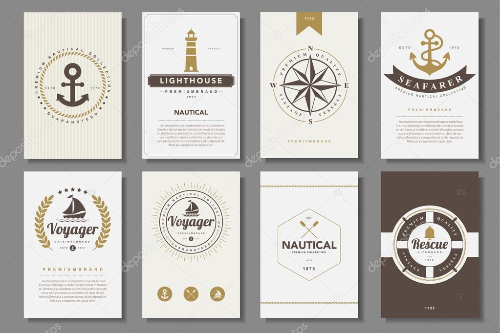 Set of  nautical brochures