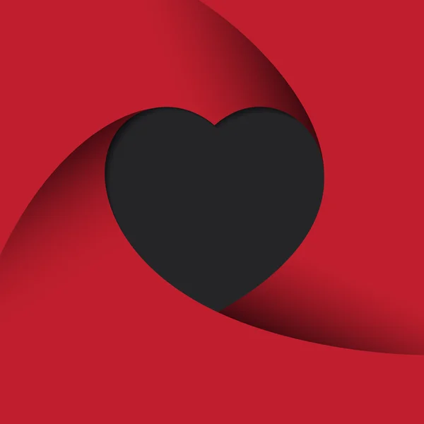 Rood hart paper achtergrond — Stockvector