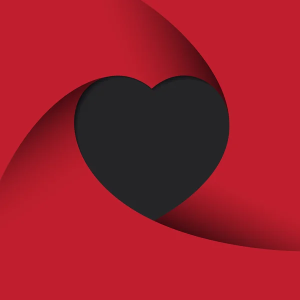 Fondo de papel rojo corazón — Archivo Imágenes Vectoriales