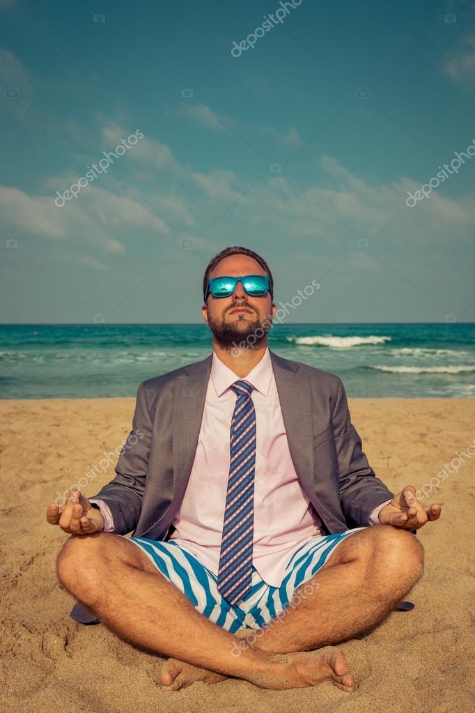 Funny businessman on the beach Stock Photo by ©Yaruta 105410806 Funny businessman on the beach Stock Photo by ©Yaruta 105410806