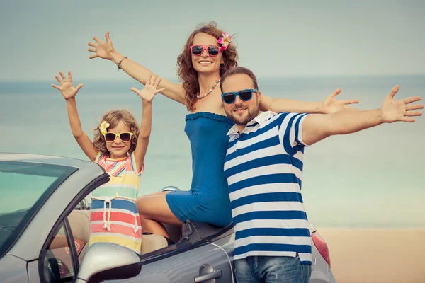 Family traveling by car — Stock Photo, Image