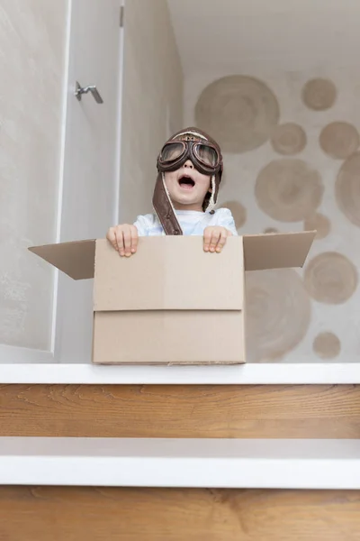 One Child Playing Indoor Kid Having Fun Home Stay Home — Stock Photo, Image