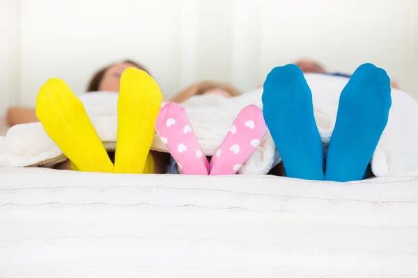 Happy family at home — Stock Photo, Image