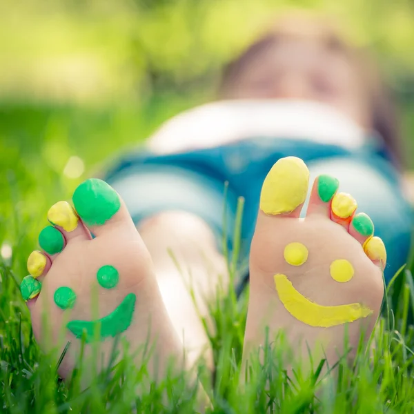 Pés felizes — Fotografia de Stock