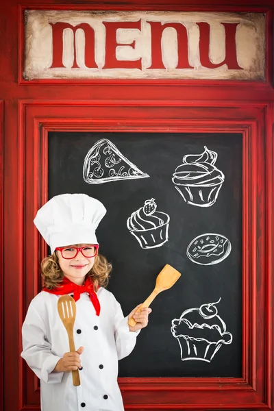 Niño cocinero. Concepto de negocio restaurante —  Fotos de Stock