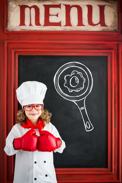 Child chef cook. Restaurant business concept — Stock Photo, Image