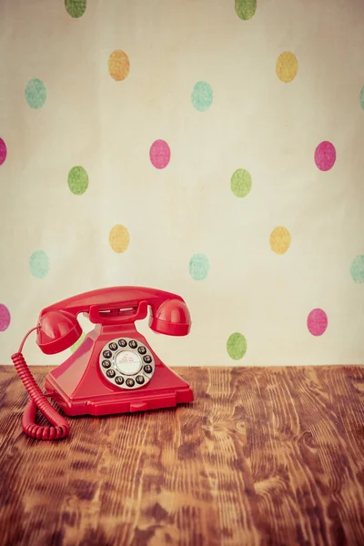 Retro red phone — Stock Photo, Image