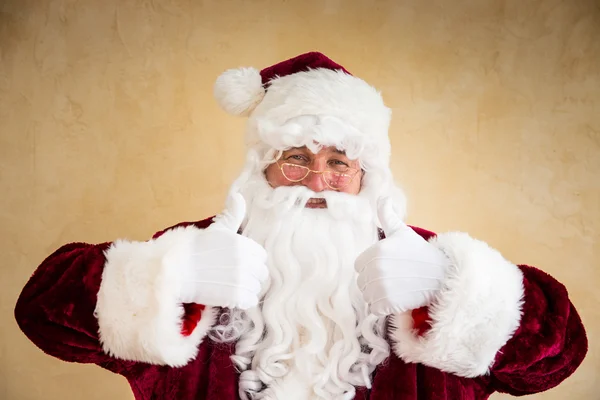 Santa Claus showing thumbs up — Stock Photo, Image