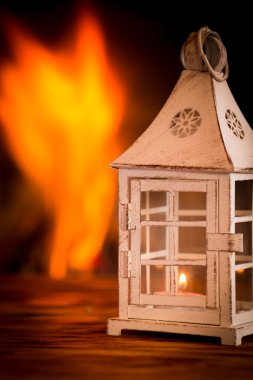 Noel şömine yakın