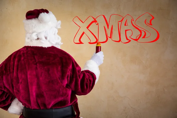 Santa Claus haciendo un graffiti — Foto de Stock