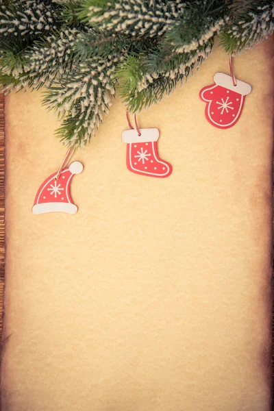 Christmas ornament on paper — Stock Photo, Image