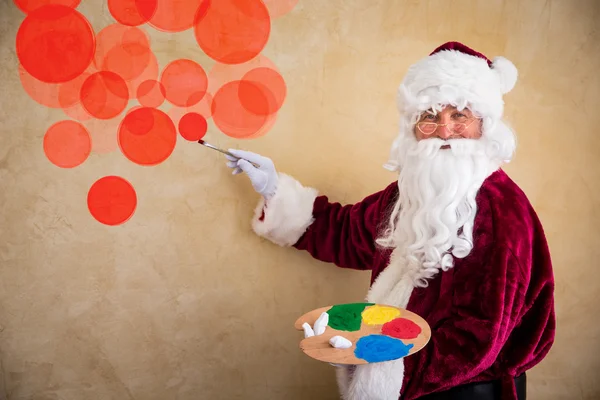 Santa Claus malarz — Zdjęcie stockowe