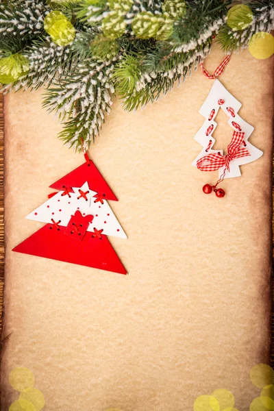 Christmas ornament on paper — Stock Photo, Image