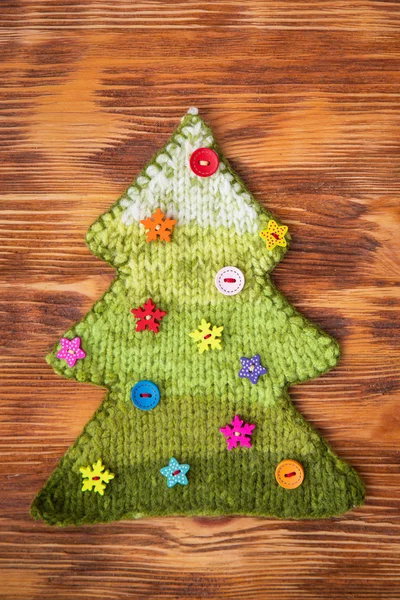 Pletené vánoční strom — Stock fotografie