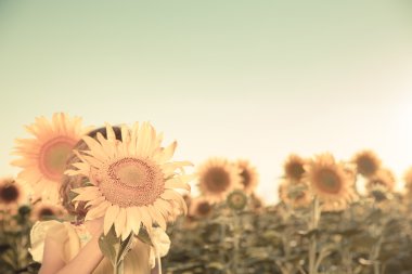 Bahar alanına çocuk