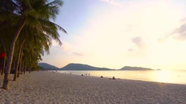 Phuket Thaïlande Sea Beach Scène Coucher Soleil Sur Plage Mer — Video