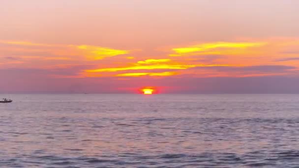 Scena Zachodu Słońca Tropikalne Morze Plaży Nowa Normalna Kovid Phuket — Wideo stockowe