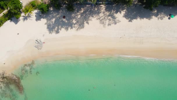 Phuket Thailand Sea Beach Efter Covid Flygfoto Hög Vinkel Ovanifrån — Stockvideo