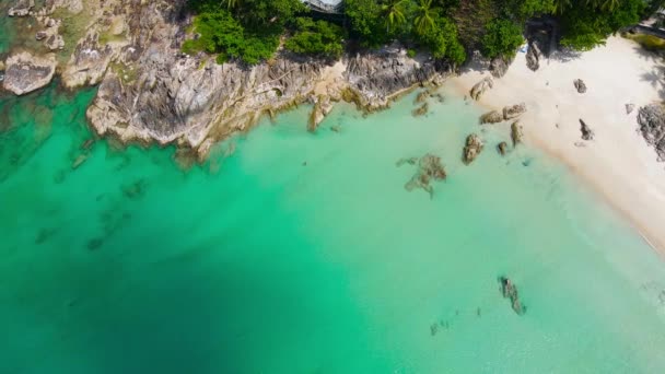 Vista Aérea Praia Mar — Vídeo de Stock