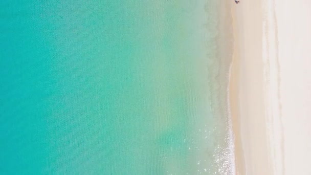 Pandangan Udara Pemandangan Sudut Atas Laut Pantai Musim Panas Yang — Stok Video
