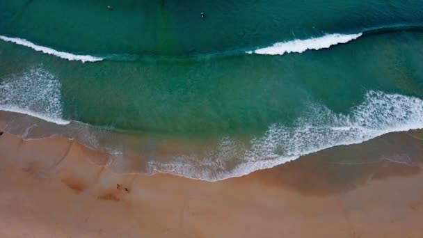 Pohled Shora Letecký Pohled Dron Nad Mořem Pláži Krásné Mořské — Stock video