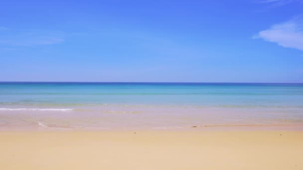 Phuket Tailandia Playa Mar Vista Panorámica Playa Fondo Azul Del — Vídeos de Stock