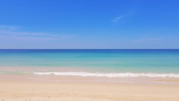 Phuket Tailandia Playa Mar Vista Panorámica Playa Fondo Azul Del — Vídeos de Stock