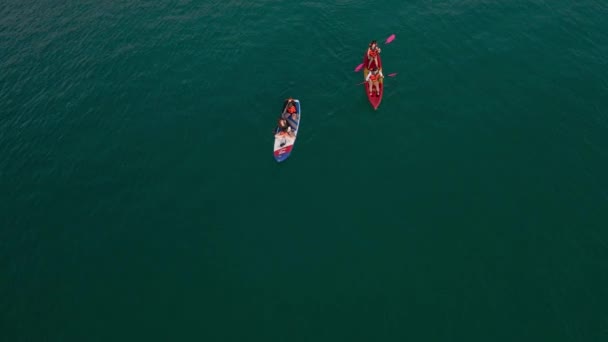 空中景观 顶部景观 粉色沙丘海滩和清澈的海水 海滩沙地面积 — 图库视频影像