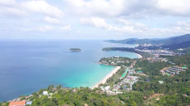Depois Covid Phuket Tailândia Vista Aérea Mar Tropical Paisagem Aérea — Vídeo de Stock