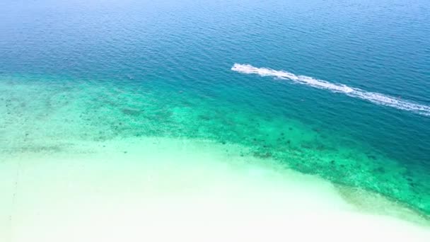 Vista Aérea Drone Cena Bela Natureza Vista Superior Areia Praia — Vídeo de Stock
