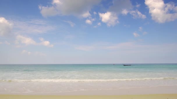 Phuket Strand Hav Utsikt Över Stranden Havet Solljus Sommaren Vid — Stockvideo