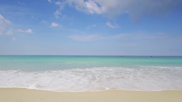 Phuket Strand Zee Uitzicht Strand Zee Zonlicht Zomer Bij Karon — Stockvideo