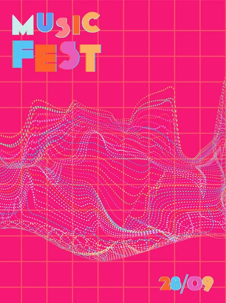 Couverture du festival de musique fond. — Image vectorielle