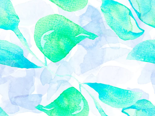 Watercolor leaves Seamless Pattern. — Stock Photo, Image