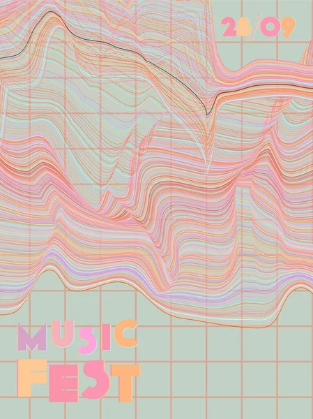 Couverture du festival de musique fond. — Image vectorielle