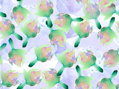 Suluboya Tertemiz Desen 'i Bırakıyor.