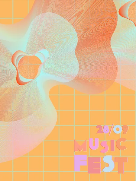 Couverture du festival de musique fond. — Image vectorielle