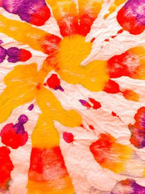 Psikedelik girdap tekstili. Hippi Batic. Canlı Haight San Francisco Swatch. Özgürlük Girdabı 'nı bağladı. Boho Boyalı Kıyafetler. Reggae Suluboya Efekti. Turuncu ve Kırmızı Kravat Boya Arkaplanı.
