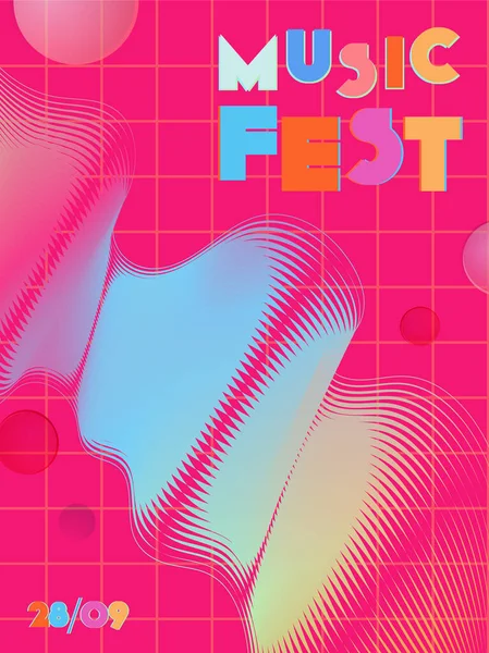 Couverture du festival de musique fond. — Image vectorielle