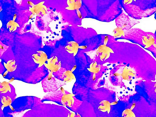 Watercolor Roses Peony Leaves Seamless Pattern Exotic Swimwear Design Hawaii — Stock Photo, Image
