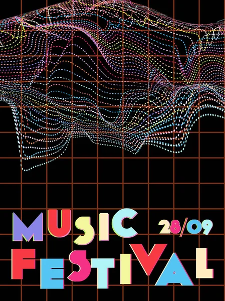 Couverture du festival de musique fond. — Image vectorielle