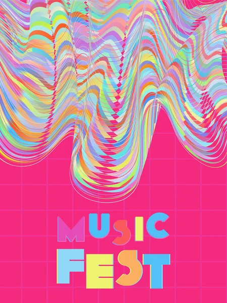 Fondo de portada festival de música. — Vector de stock