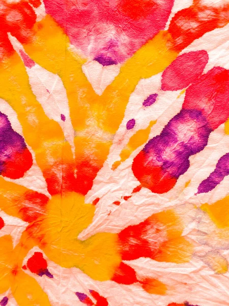 Orange Och Röd Psykedelisk Virveltextil Frihet Tiedye Swirl Boho Färgade — Stockfoto