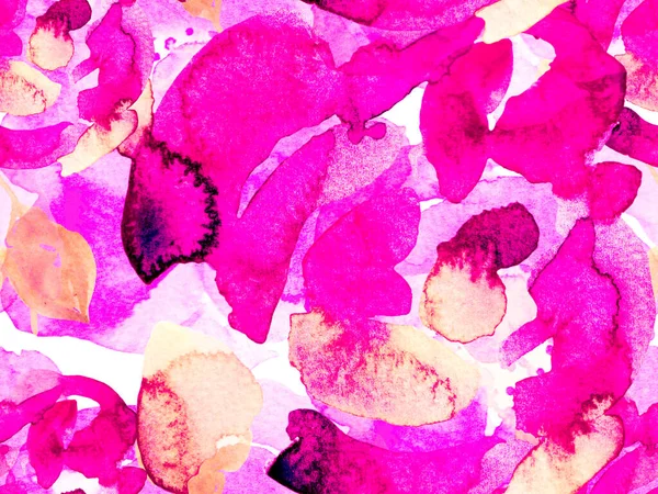Summer Blossom Háttér Botanikai Virágillusztráció Akvarell Rózsák Bazsarózsa Levelek Zökkenőmentes — Stock Fotó