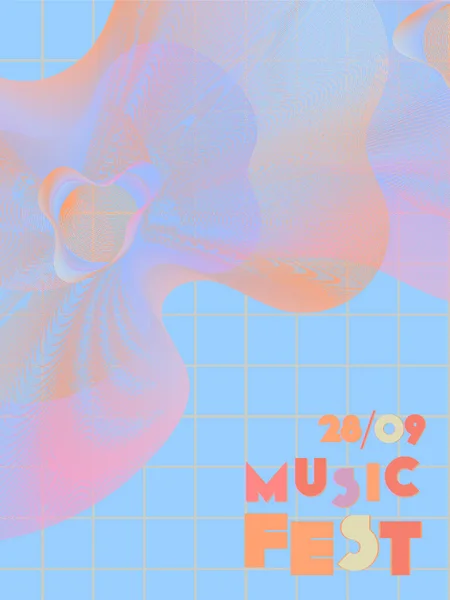 Fondo de portada festival de música. — Vector de stock