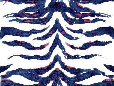 Geometrik hayvan dokusu. Afrika deseni. Çizgili, kusursuz desen. Suluboya Kamuflaj Tasarımı. Soyut Safari fayansı. Zebra Deri İzi. Hayvan kamuflajı arka planı. Klasik Mavi ve İndigo