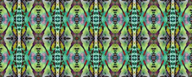 Mavi, Kırmızı, Yeşil Pastel Eğlenceli Dikdörtgen İkat İlişkisi. Etnik Kusursuz Düzen. Sembol geometrik mayo deseni. Kilim Rastgele Halı dokusu. Boyalı fırça Aztek arka planı. Suluboya Etnik Tasarım.