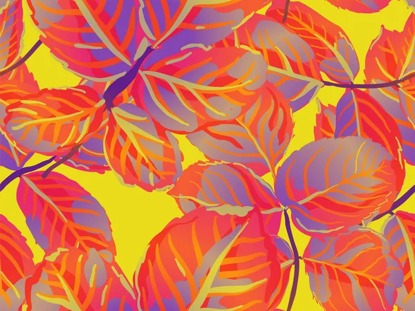 Painted English Rose Leaf Patterns Collection Romantic Botanical Vector Background — стоковий вектор